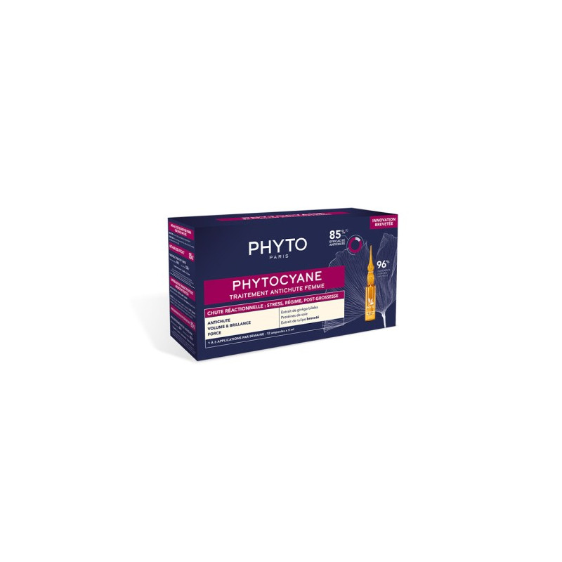 PHYTOCYANE TRAITEMENT ANTI-CHUTE REACTIONNELLE FEMME 12*5ML