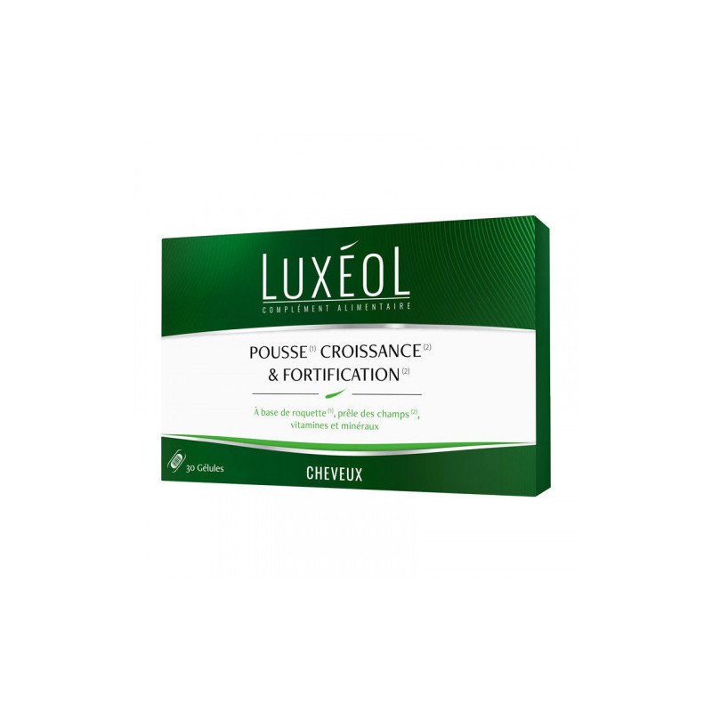 LUXEOL COMPLEMENT ALIMENTAIRE POUR CHEVEUX: POUSSE, CROISSANCE & FORTIFICATION 30 GELULES