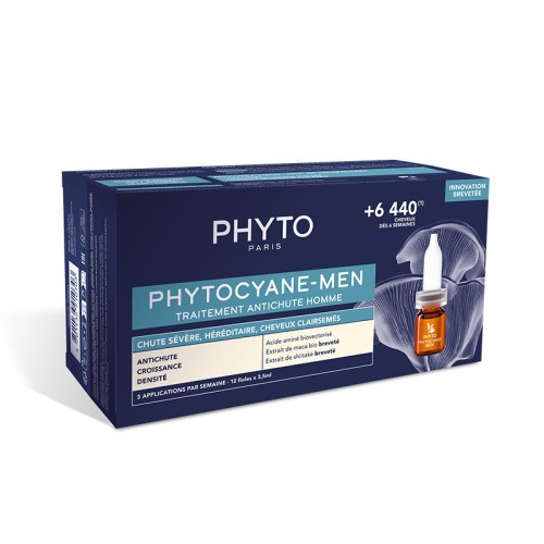 PHYTOCYANE MEN TRAITEMENT ANTI-CHUTE HOMME 12*3,5ML