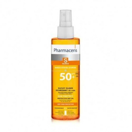 PHARMACERIS S HUILE SECHE SPF 50+ CORPS ET CHEVEUX 200ML