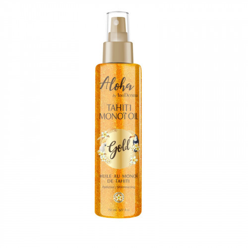 INODERMA ALOHA HUILE DE MONOI DE TAHITI PAILLETEE GOLD SPRAY 150ML