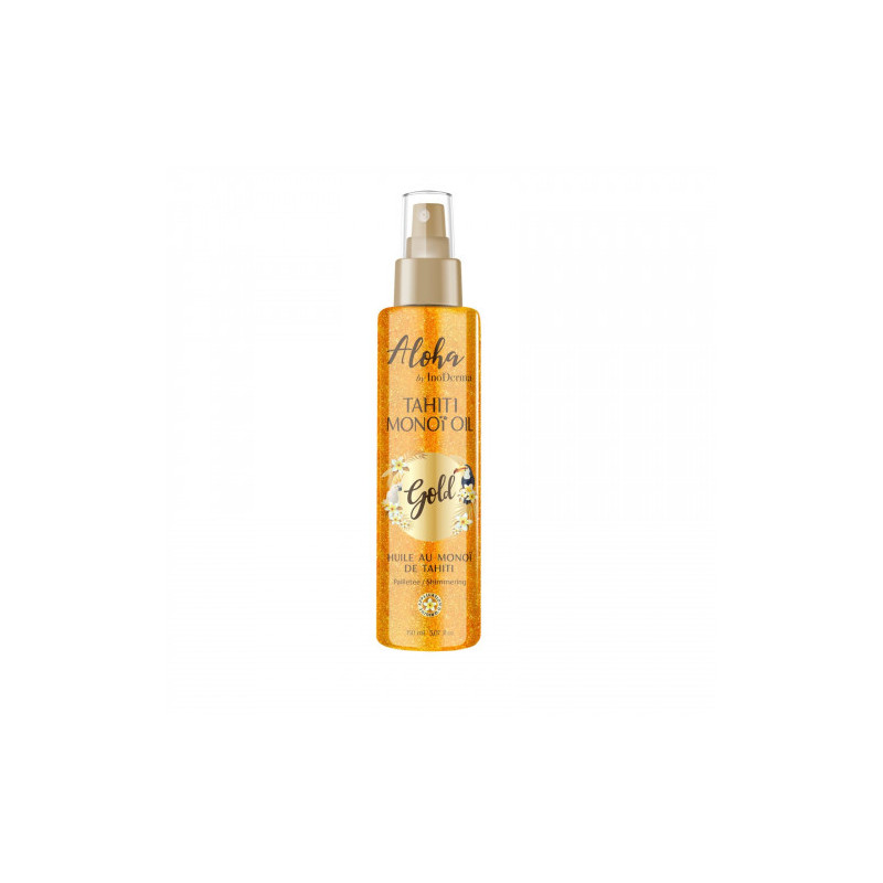 INODERMA ALOHA HUILE DE MONOI DE TAHITI PAILLETEE GOLD SPRAY 150ML