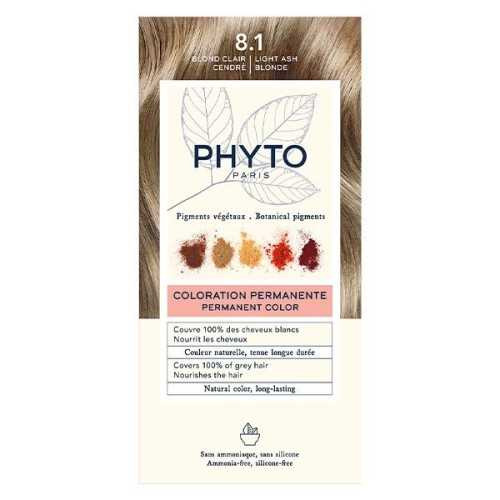 PHYTO COLORATION PERMANENTE 8.1 BLOND CLAIR CENDRE