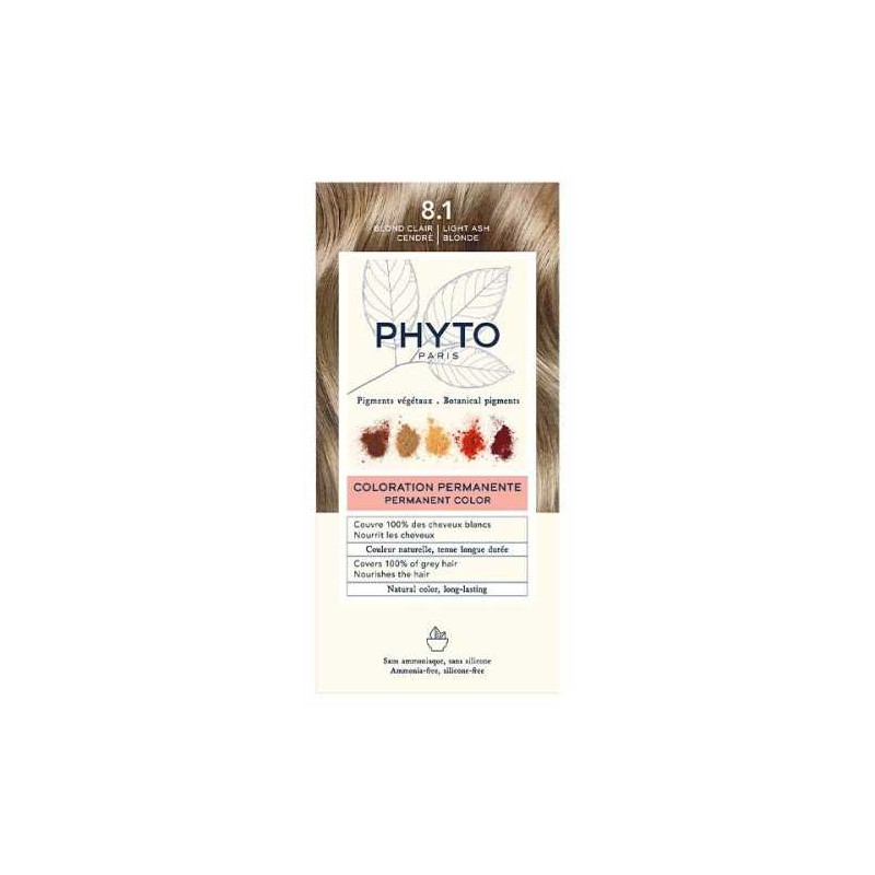 PHYTO COLORATION PERMANENTE 8.1 BLOND CLAIR CENDRE