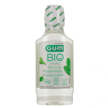 GUM BIO BAIN DE BOUCHE MENTHE FRAICHE AVEC ALOE VERA 300ML