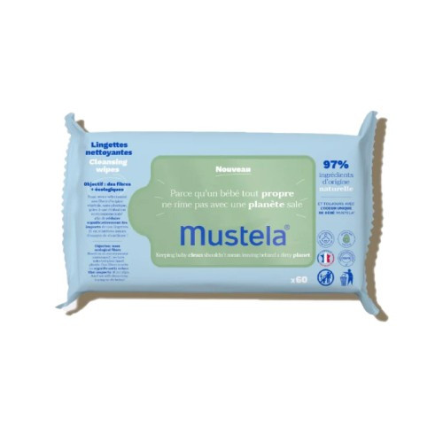 MUSTELA LINGETTES NETTOYANTES A L'AVOCAT BIO *60 LINGETTES