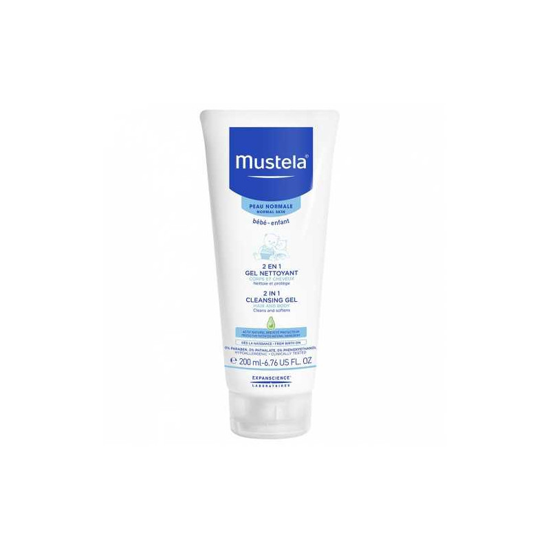 MUSTELA GEL CHEVEUX ET CORPS 2EN1, 200ML