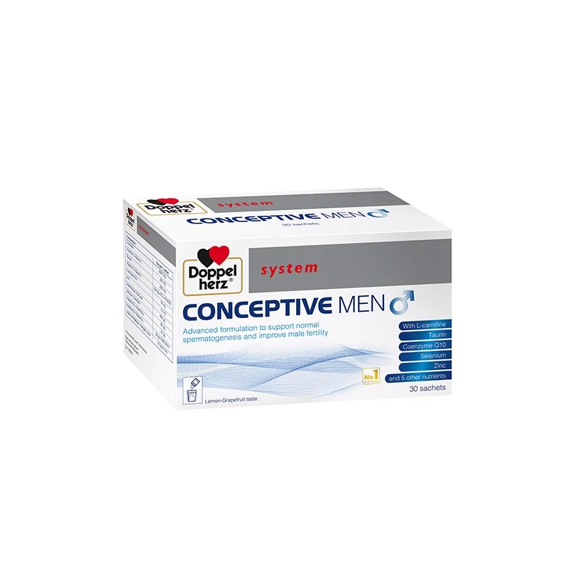 AKTIV DOPPEL HERZ CONCEPTIVE POUDRE DE SUPPLEMENT DE VITAMINES POUR HOMMES 30 SACHETS