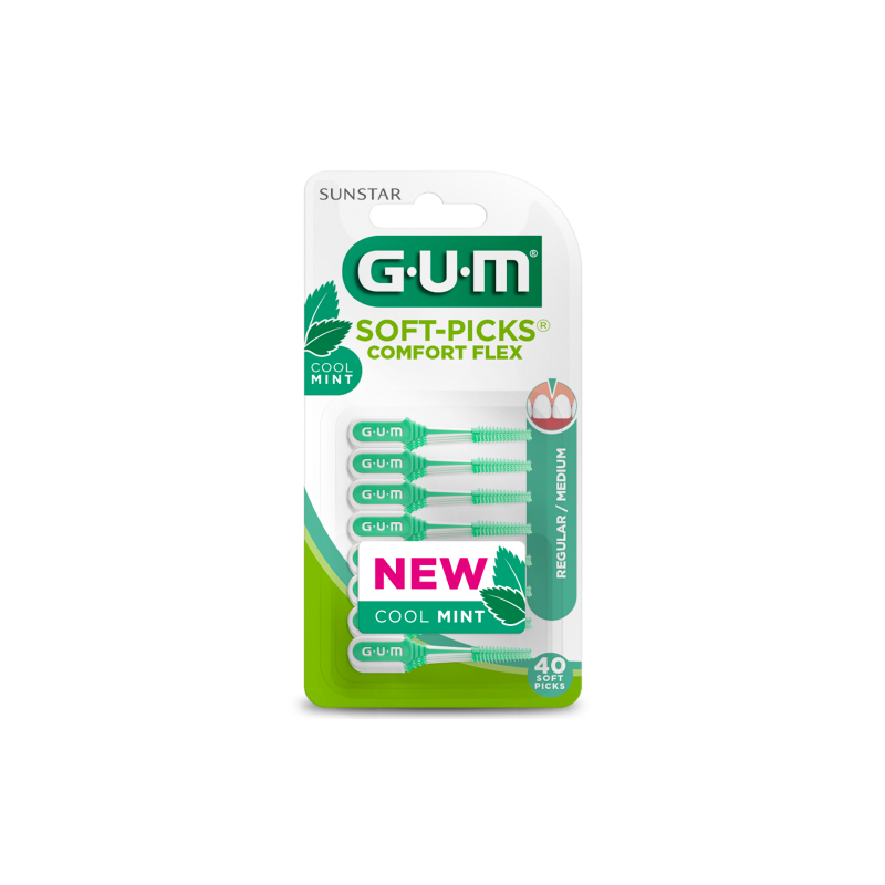 GUM SOFT PICKS COMFORT FLEX 670 MEDIUM 40 UNITÉS