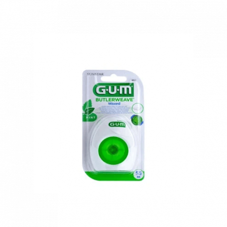 GUM FILS DENTAIRES PLATS CIRE MENTHOLE 55M 1855