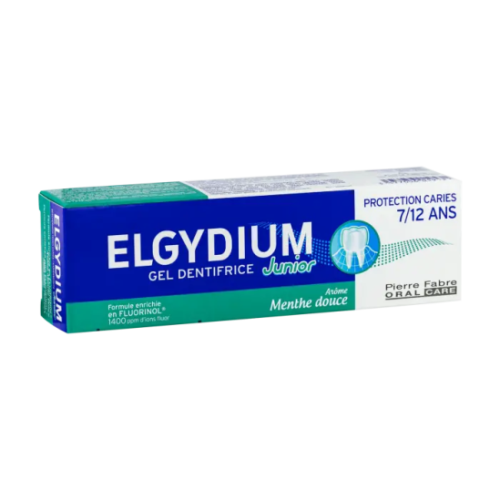 ELGYDIUM GEL DENTIFRICE JUNIOR MENTHE DOUCE 7/12 ANS 50 ML