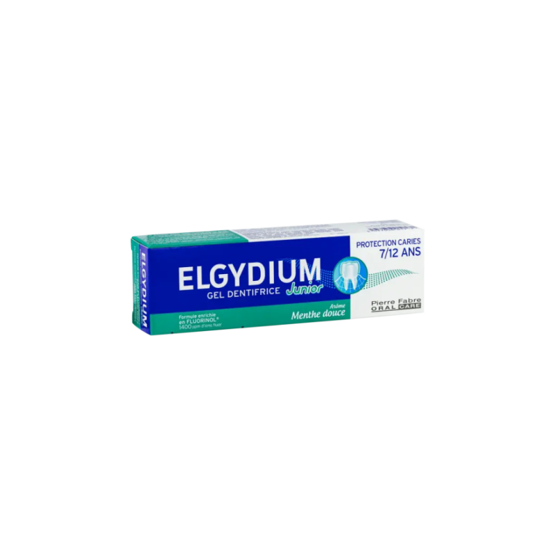 ELGYDIUM GEL DENTIFRICE JUNIOR MENTHE DOUCE 7/12 ANS 50 ML