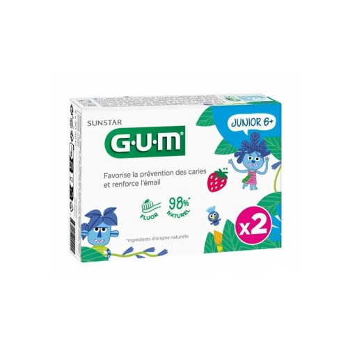 GUM DENTIFRICE DUO JUNIOR 6+ 2*50ML