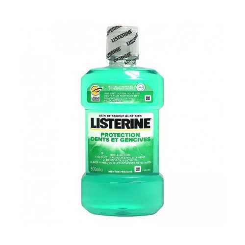 LISTERINE BAIN DE BOUCHE PROTECTION DENTS ET GENCIVES MENTHE FRAICHE 500ML