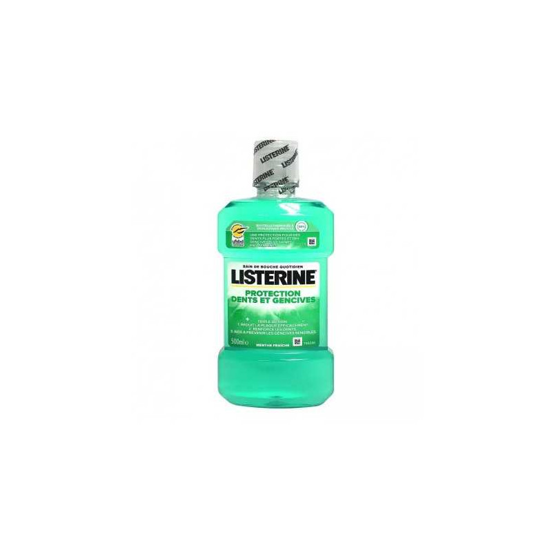 LISTERINE BAIN DE BOUCHE PROTECTION DENTS ET GENCIVES MENTHE FRAICHE 500ML