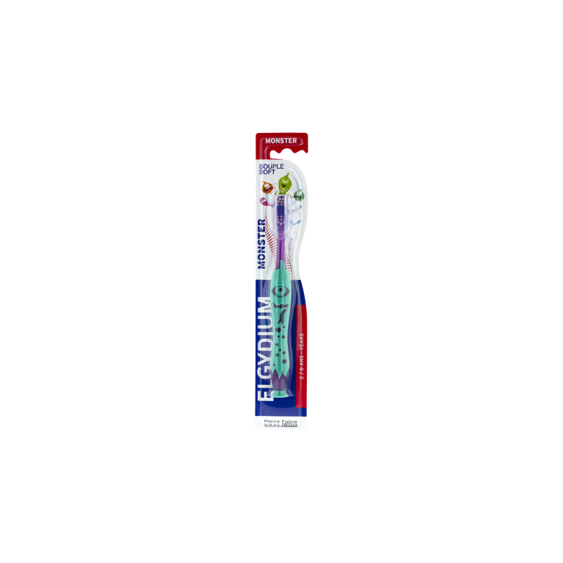 ELGYDIUM MONSTER KIDS BROSSE A DENTS SOUPLE 2/6 ANS