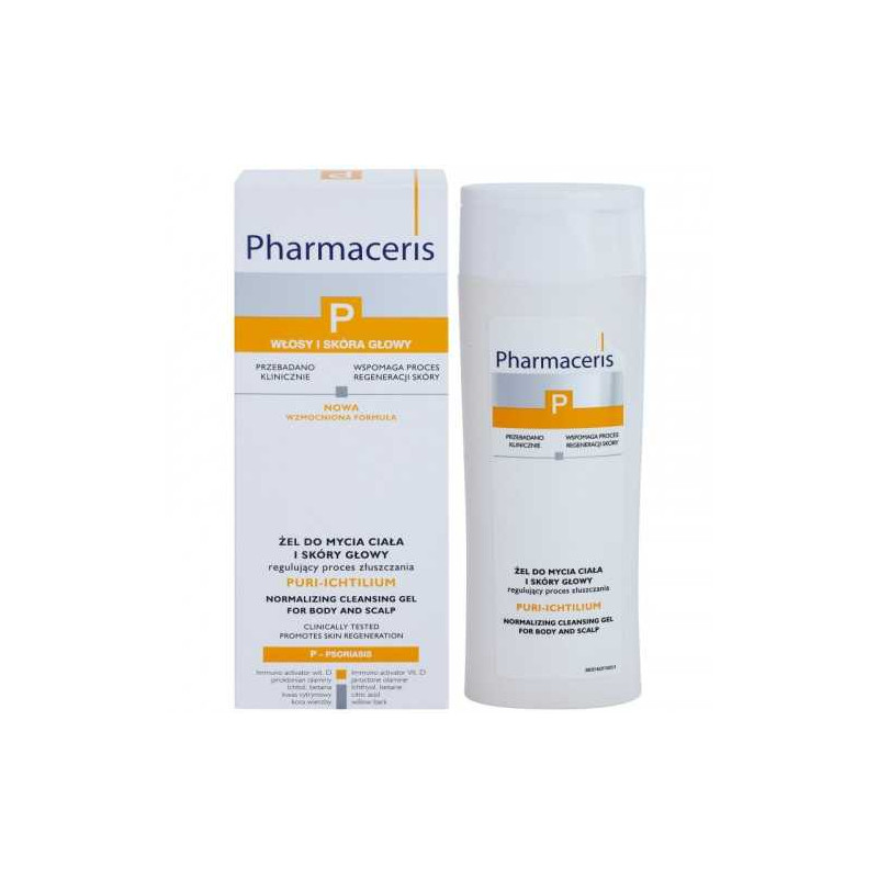 PHARMACERIS PURI-ICHTILIUM GEL DOUCHE SHAMPOING 250ML