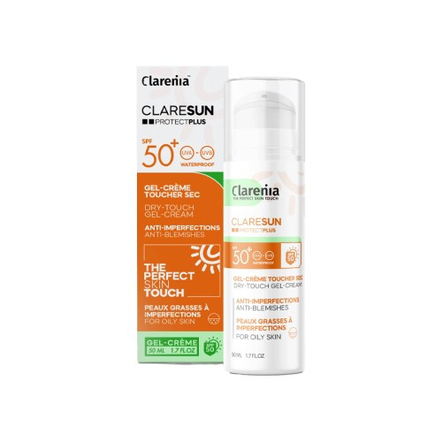 CLARENIA CLARESUN ECRAN GEL CREME TOUCHER SEC SPF50+ 50ML