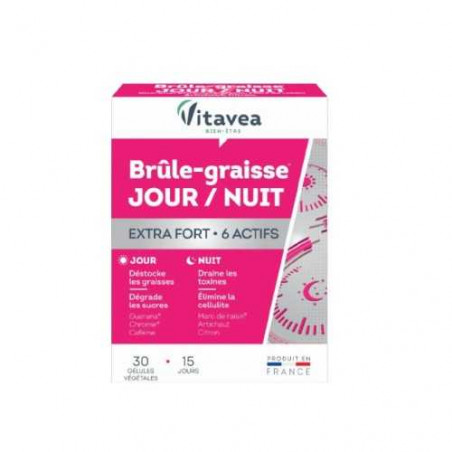 VITAVEA BRULE GRAISSE JOUR ET NUIT EXTRA FORT 30 GELULES