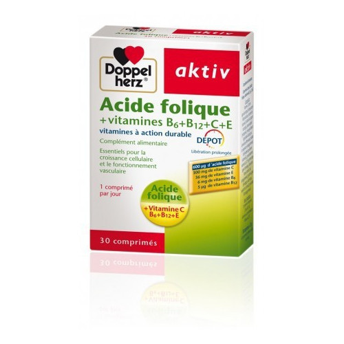 AKTIV ACIDE FOLIQUE VITAMINES B+C+E 30 COMPRIMES