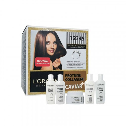 L’oramel Protéine Collagène Caviar+ Kit de Lissage et Soin Capillaire Petit Format