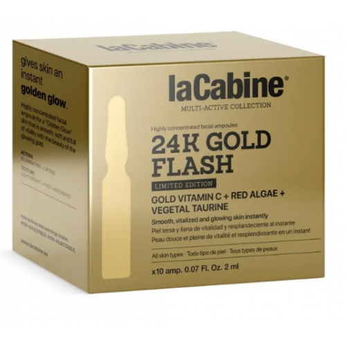 LACABINE 24K Gold Flash Effect Ampoule 10*2 ml