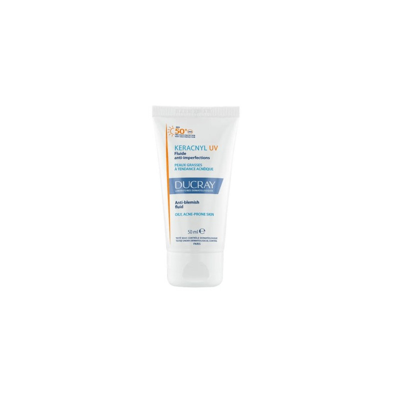 DUCRAY KERACNYL UV FLUIDE ANTI-IMPERFECTIONS PEAUX GRASSES A TENDANCE ACNEIQUE SPF50 50ML