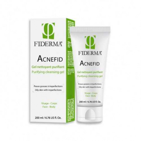 FIDERMA ACNEFID GEL NETTOYANT PURIFIANT PEAUX GRASSES, 200ML