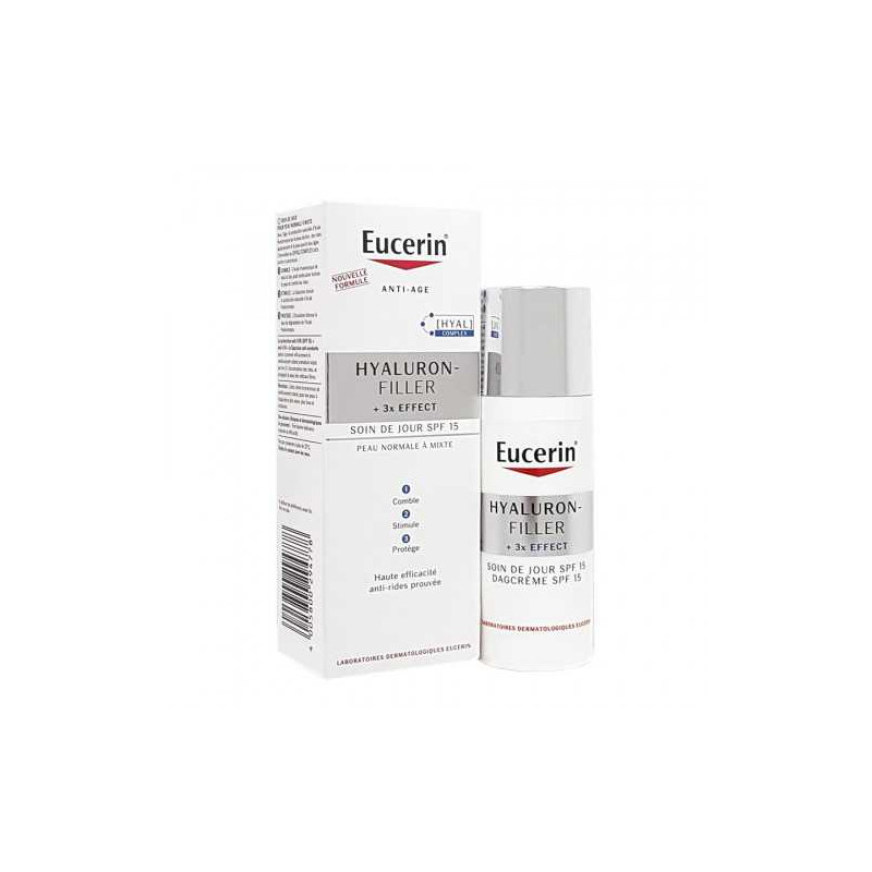 EUCERIN HYALURON-FILLER 3 EFFECT SOIN DE JOUR PEAUX NORMALES A MIXTES 50ML