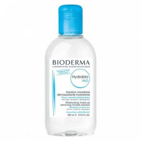 BIODERMA HYDRABIO H2O SOLUTION MICELLAIRE DEMAQUILLANTE HYDRATANTE PEAUX SENSIBLES 250ML