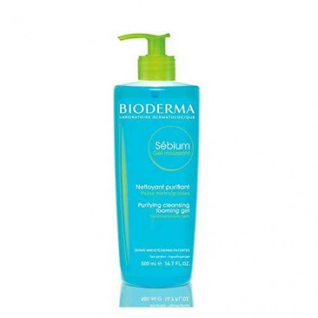 BIODERMA SEBIUM GEL MOUSSANT PURIFIANT POMPE 500ML