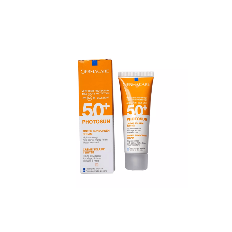 DERMACARE PHOTOSUN CREME PROTECTRICE TEINTEE 01 SPF 50 PEAU NORMALE A SECHE