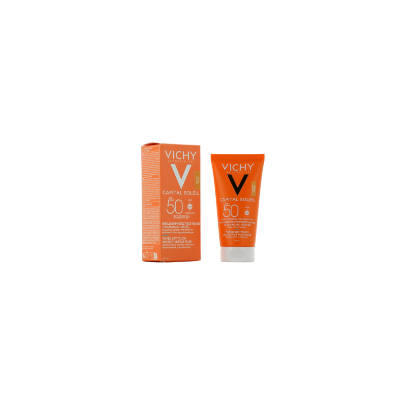 VICHY CAPITAL SOLEIL EMULSION TOUCHER SEC TEINTE SPF50 50ML