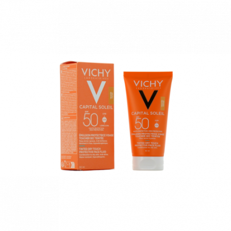 VICHY CAPITAL SOLEIL EMULSION TOUCHER SEC TEINTE SPF50 50ML