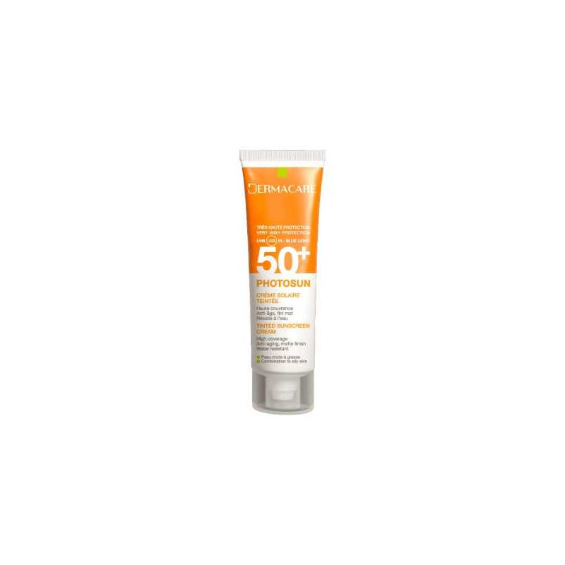 DERMACARE PHOTOSUN 1.5 CREME SOLAIRE TEINTEE PEAUX MIXTES A GRASSES SPF 50+ 50ML