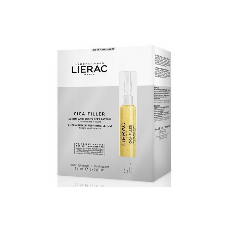 LIERAC CICA-FILLER SERUM ANTI-RIDES REPARATEUR 3 AMPOULES *10ML