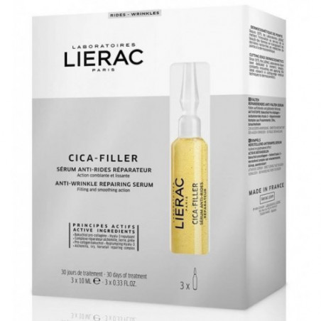 LIERAC CICA-FILLER SERUM ANTI-RIDES REPARATEUR 3 AMPOULES *10ML