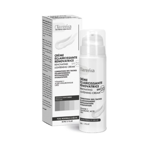 CLARENIA CREME ECLAIRCISSANTE RENOVATRICE SPF20 PEAU NORMALE A SECHE 50ML