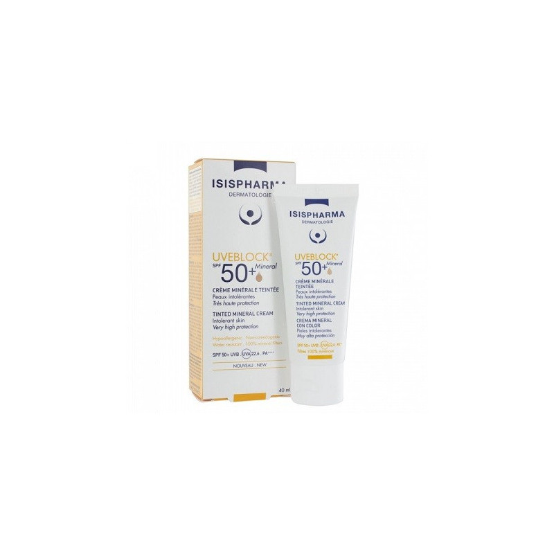 ISISPHARMA UVEBLOCK CREME MINERALE TEINTEE SPF50+ 40ML