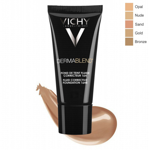 VICHY DERMABLEND FOND DE TEINT FLUID CORRECTEUR 16H TEINTE 35 SAND 30ML