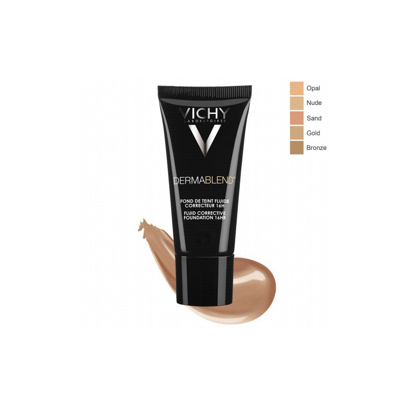 VICHY DERMABLEND FOND DE TEINT FLUID CORRECTEUR 16H TEINTE 35 SAND 30ML