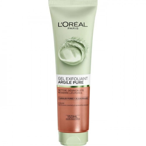 L'OREAL PARIS GEL EXFOLIANT ARGILE PURE ROUGE 150ML