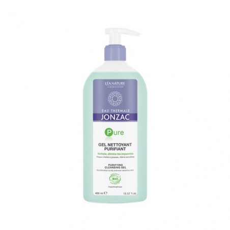 JONZAC PURE GEL NETTOYANT PURIFIANT, 400ML