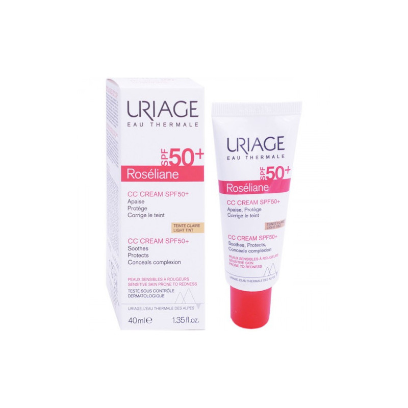 URIAGE ROSELIANE CC CREAM SPF50+ TEINTEE CLAIRE 40ML